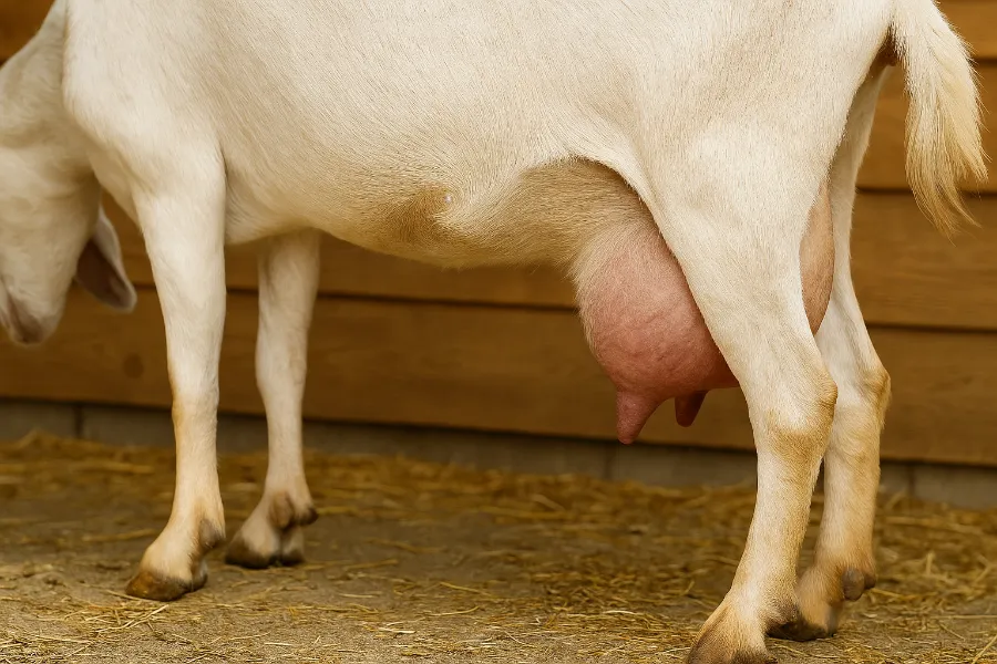 A_photograph_captures_a_close-up_of_a_goat_mediall