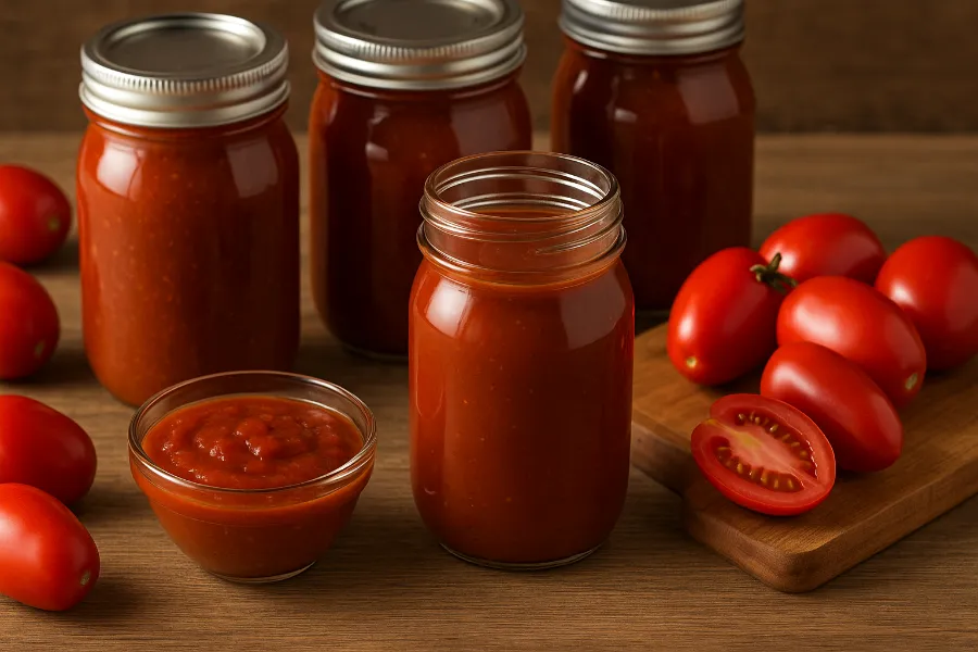 homemade canned tomato sauce 1
