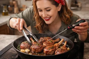 Cook Lamb Lollipops Medium Rare on the Stovetop 3