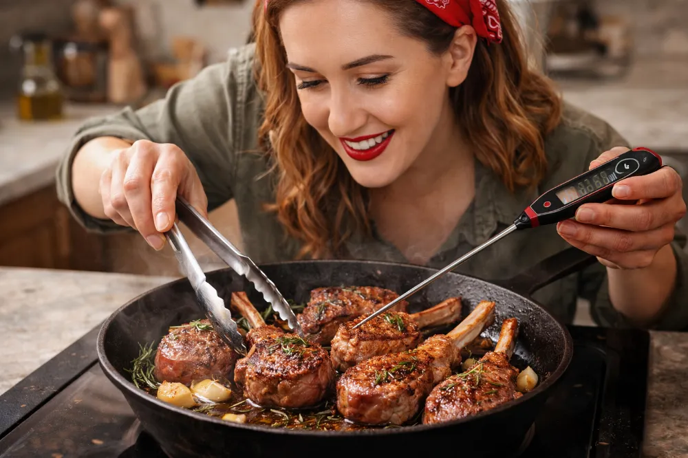 Cook Lamb Lollipops Medium Rare on the Stovetop 3