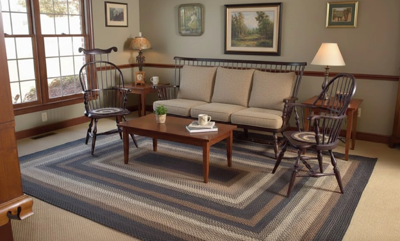 Simple Country Home Styling - Adding Warmth with Braided Rugs