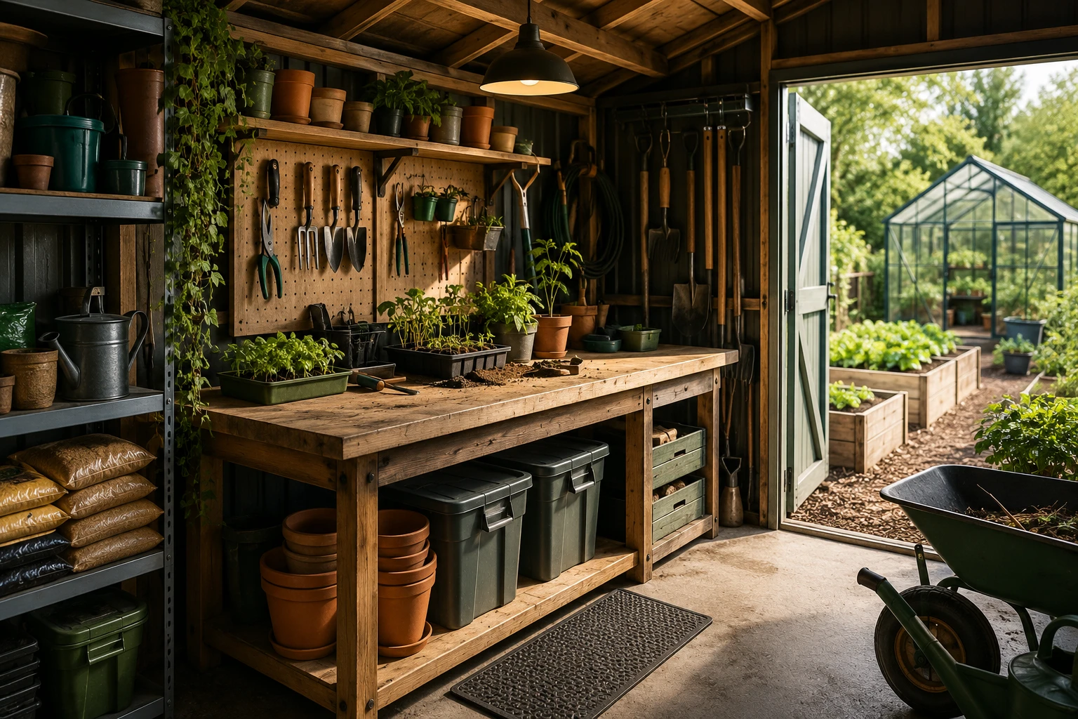 How to Create an Efficient Garden Shed Workspace for Sustainable Growing