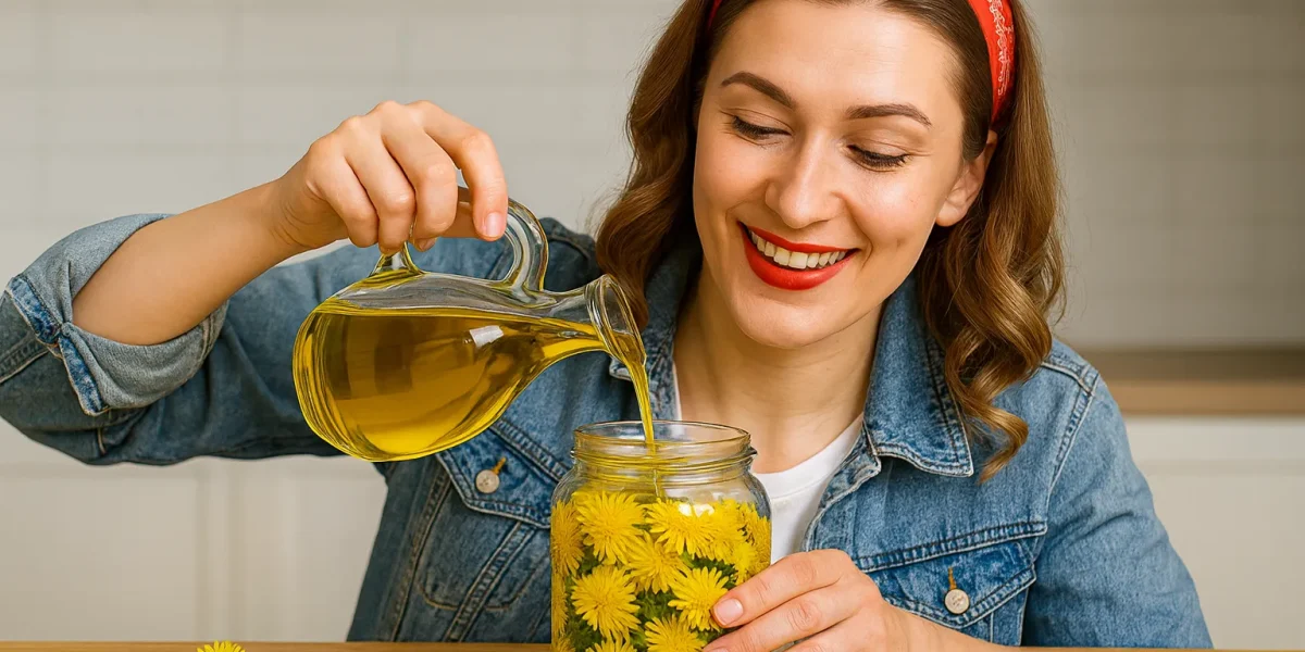 Dandelion Infused Oil Remedy Hiding in Your Backyard