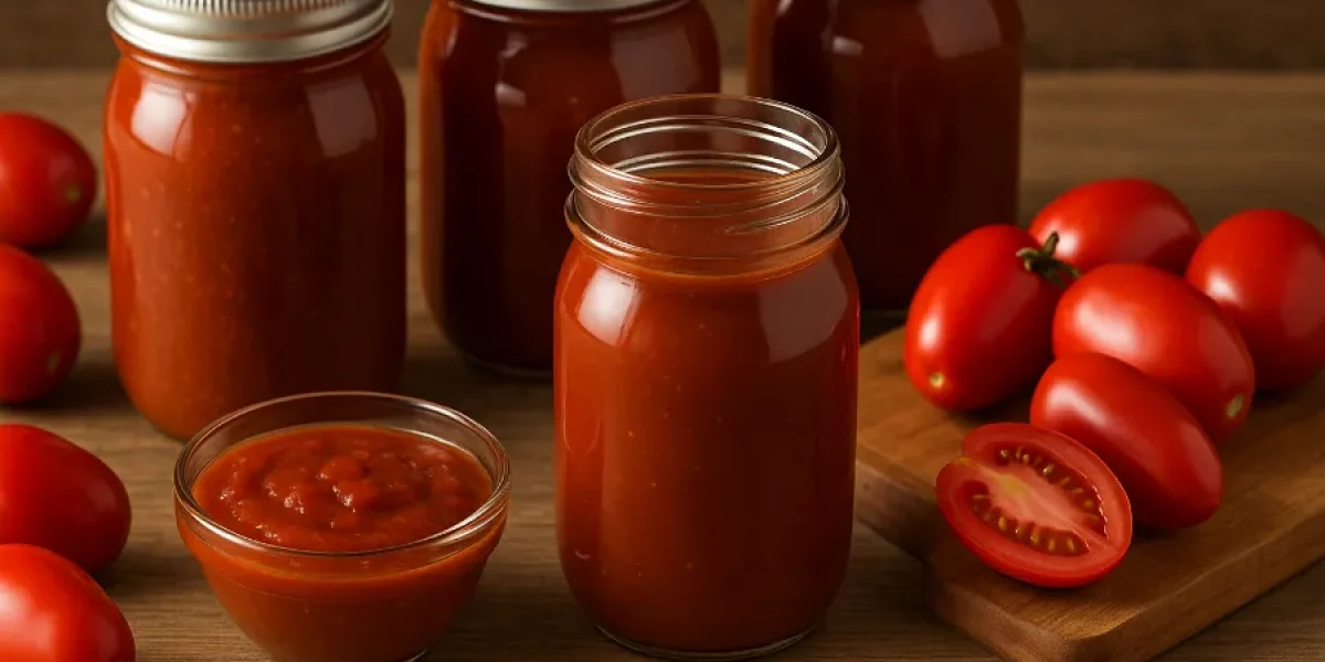 homemade canned tomato sauce 1